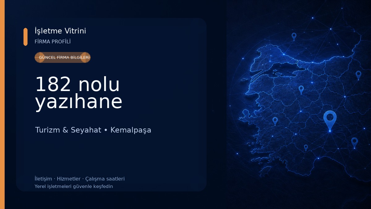 182 nolu yazıhane Turizm & Seyahat