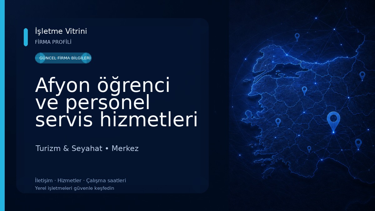 Afyon öğrenci ve personel servis hizmetleri (TAŞ TURİZM) Turizm & Seyahat