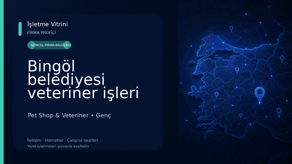 Bingöl belediyesi veteriner işleri Pet Shop & Veteriner