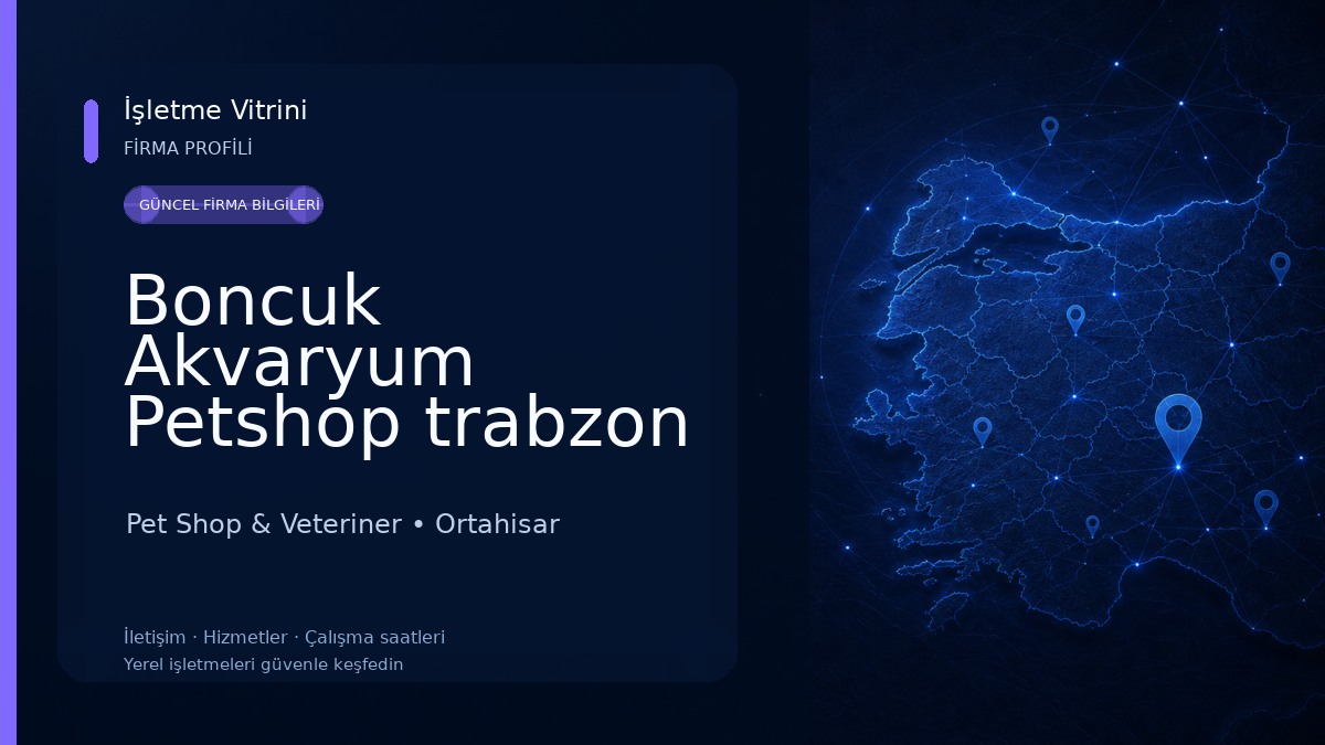 Boncuk Akvaryum Petshop trabzon