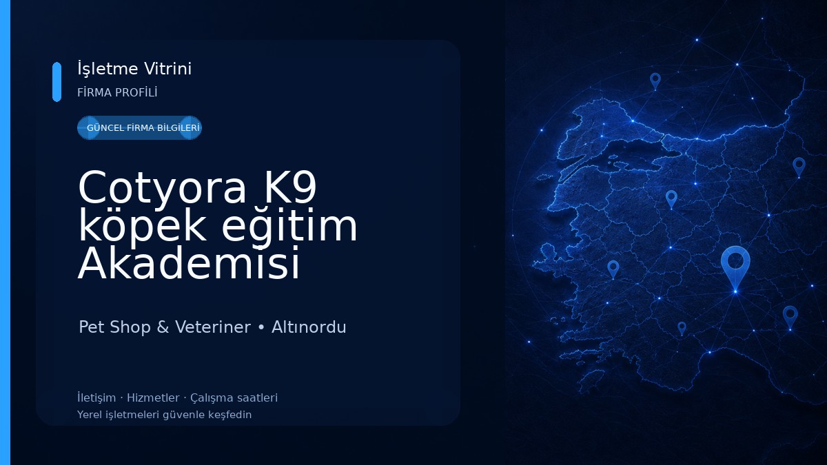 Cotyora K9 köpek eğitim Akademisi ORDU