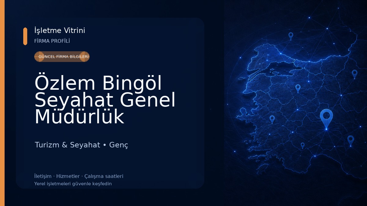 Özlem Bingöl Seyahat Genel Müdürlük Turizm & Seyahat