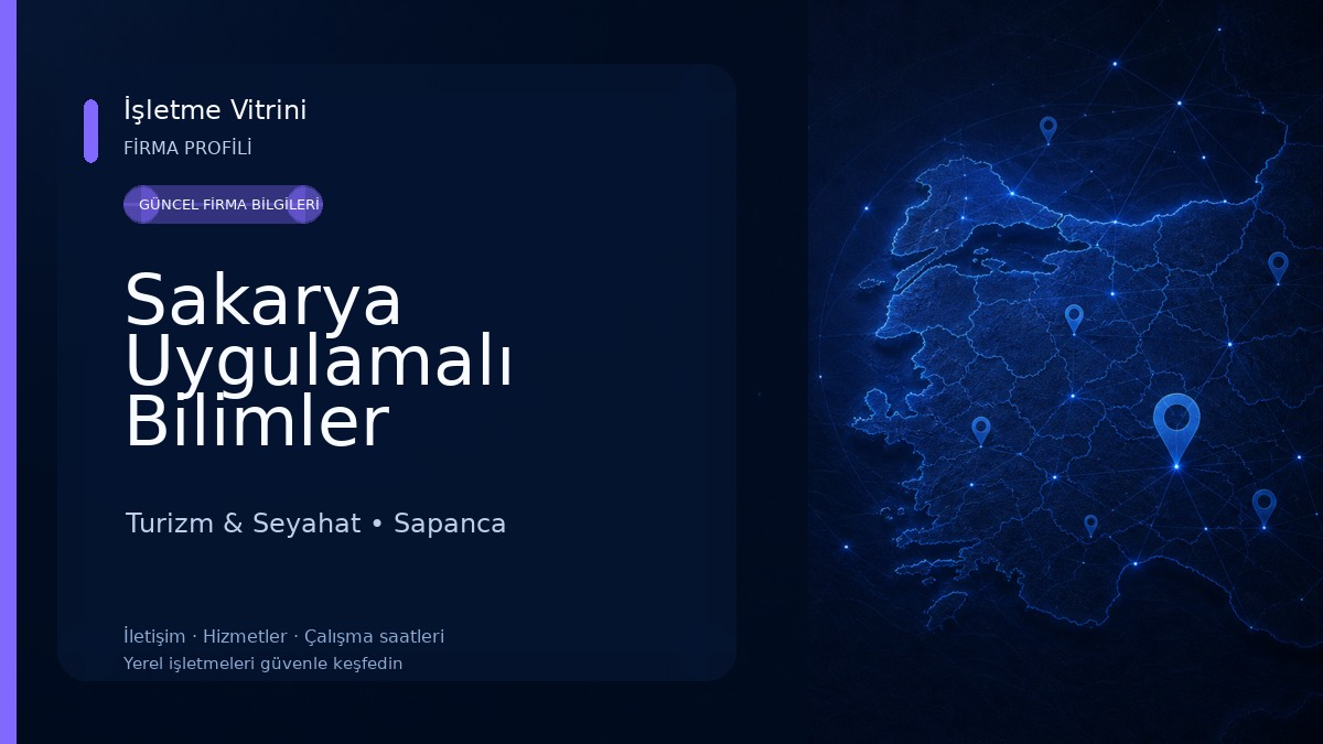Sakarya Uygulamalı Bilimler Üniversitesi Turizm Fakültesi Turizm & Seyahat