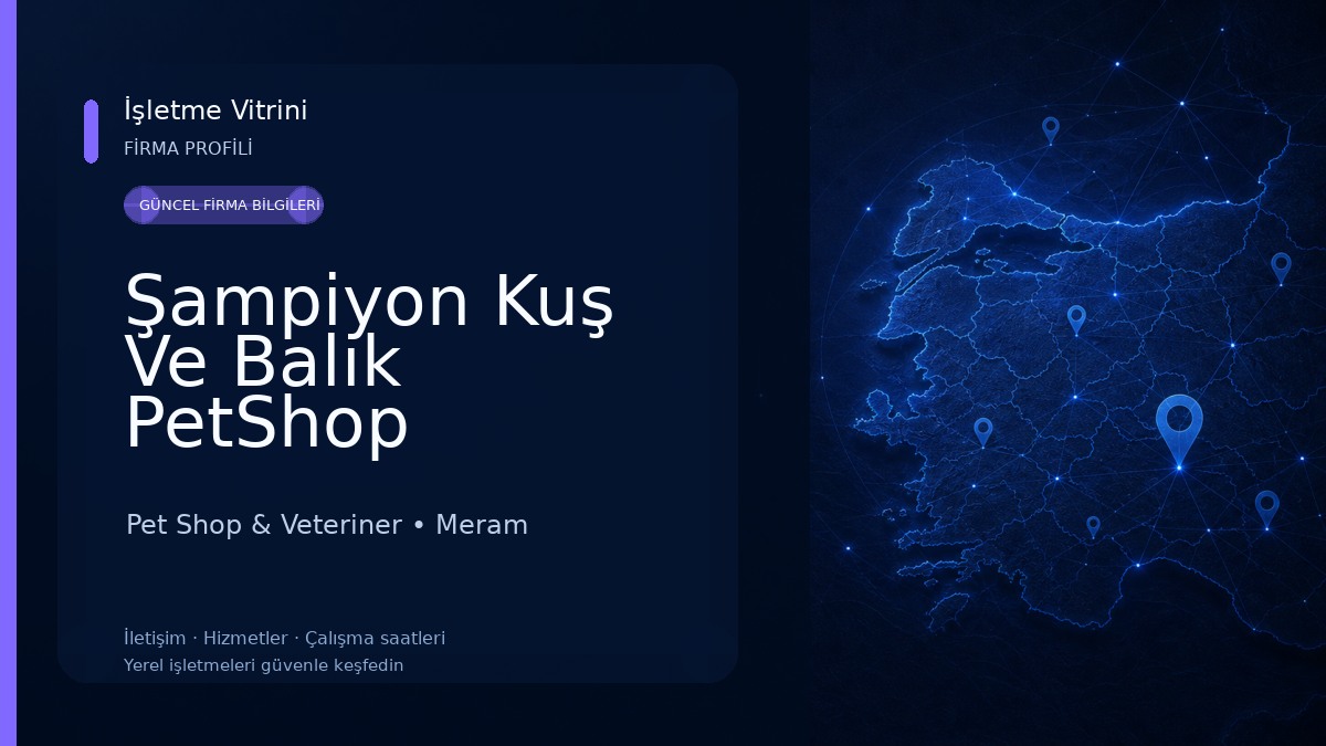 Şampiyon Kuş Ve Balık PetShop Pet Shop & Veteriner